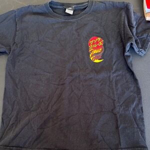 Santa Cruz Black Tee with Red & Yellow Graphic